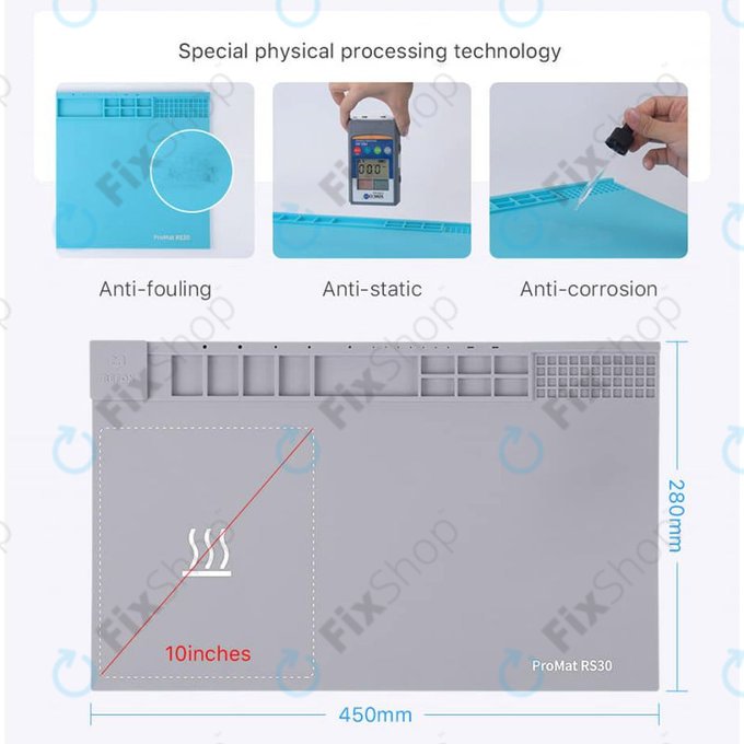 Refox ProMat RS30 - Tepelná Podložka pro Demontáž LCD Displejů - 45 x 28cm