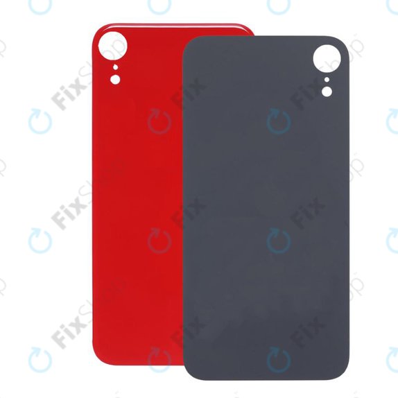 Apple iPhone XR - Sklo Zadního Housingu se Zvětšeným Otvorem na Kameru (Red)