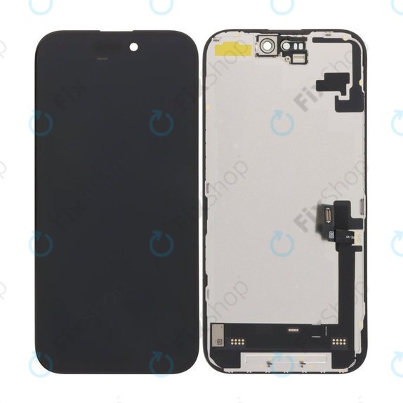 Displej Hard OLED pro iPhone 16, Dotykové sklo s rámem, FixPremium