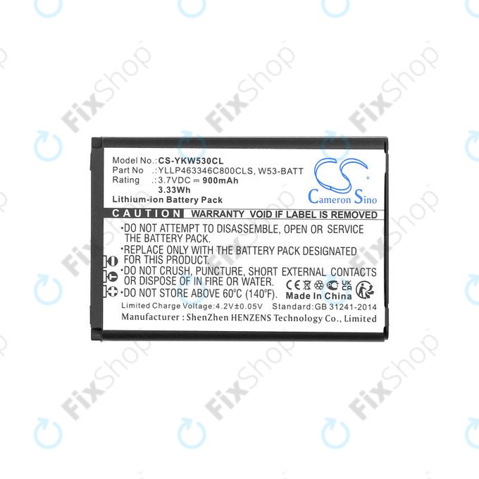 Baterie pro Yealink W53, W53h, W78h, 900mAh, Li-Ion, 3.7V, W53-BATT, HQ