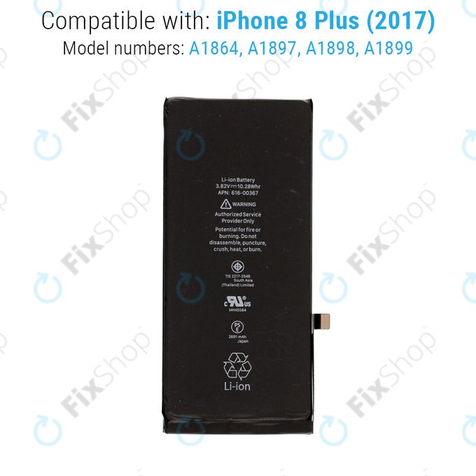 Baterie pro iPhone 8 Plus, 2691mAh