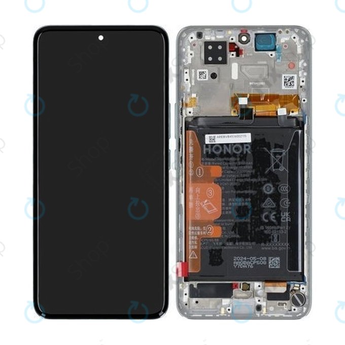 Honor 200 - LCD Displej + Dotykové Sklo + Rám + Baterie (Emerald Green) - 0235AKHW Genuine Service Pack