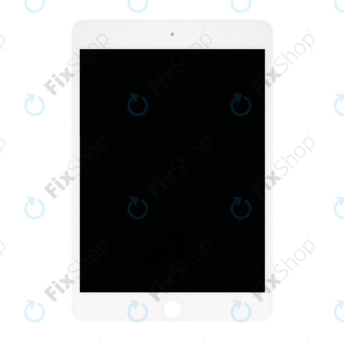 LCD Displej pro iPad Mini 5, White, Dotykové sklo bez rámu