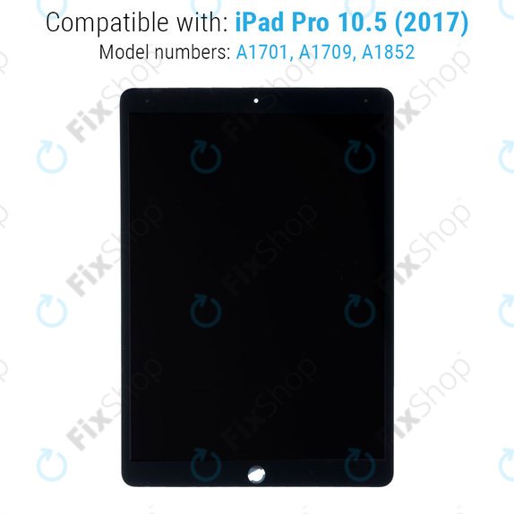 LCD Displej pro iPad Pro 10.5" (2017), Black, Dotykové sklo bez rámu, Refurbished