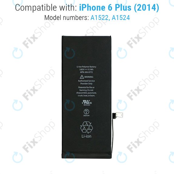 Baterie pro iPhone 6 Plus, 2915mAh