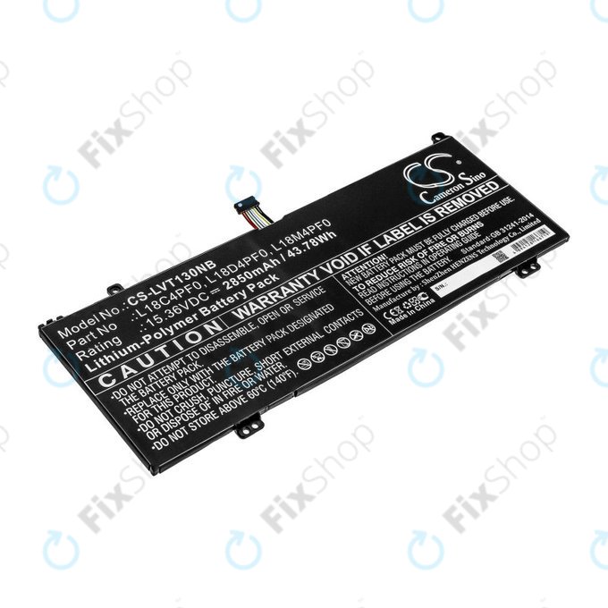 Baterie pro Lenovo ThinkBook 13s, 14s, 2850mAh, Li-Pol, 15.36V, L18C4PF0, HQ