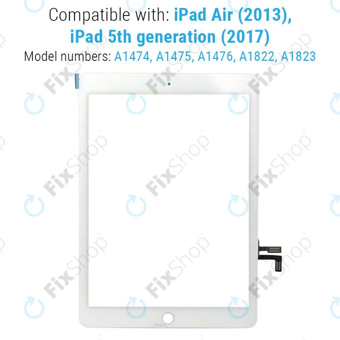 Dotykové sklo pro iPad Air, iPad (5th Gen 2017), White