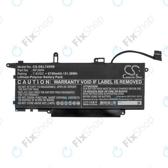 Baterie pro Dell Latitude 7310 2-in-1, 7400 2-in-1, 6750mAh, Li-Pol, 7.6V, NF2MW, HQ
