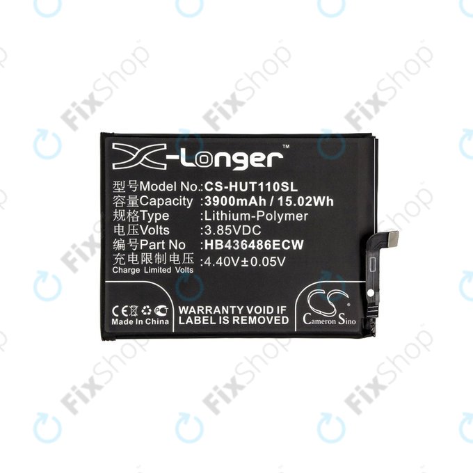 Baterie pro Huawei Mate 10 Lite, Honor View 20, 3900mAh, Li-Pol, 3.85 V, HB436486ECW, HQ