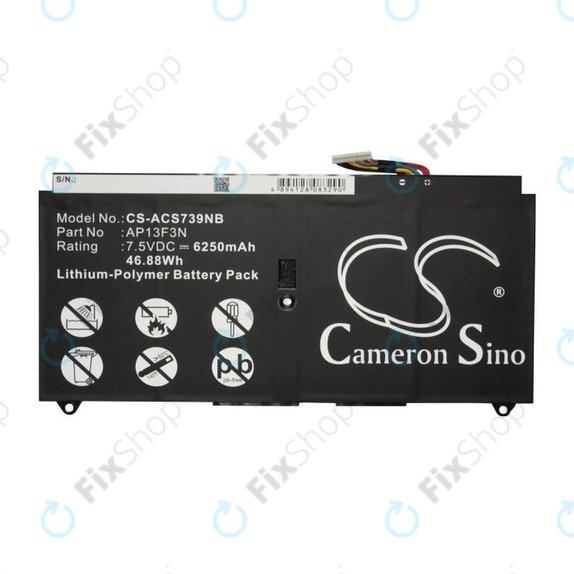 Baterie pro Acer Aspire S7, 6250mAh, Li-Pol, 7.5V, AP13F3N, HQ