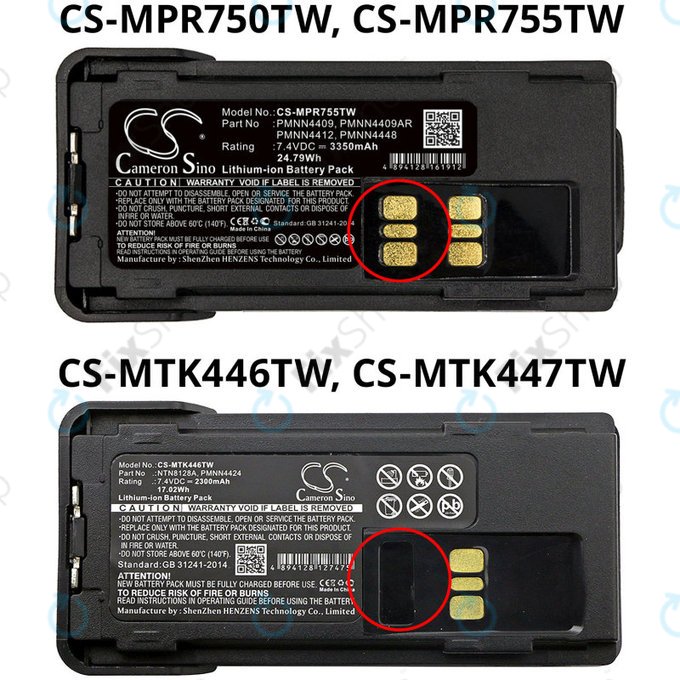 Baterie pro Motorola DP2600, 4000, 4600, 4800, XPR3000, XPR3300, 3350mAh, Li-Ion, 7.4V, PMNN4409, HQ