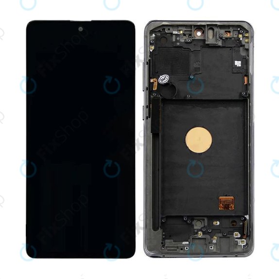Samsung Galaxy Note 10 Lite N770F - LCD Displej + Dotykové Sklo + Rám (Aura Black) OLED