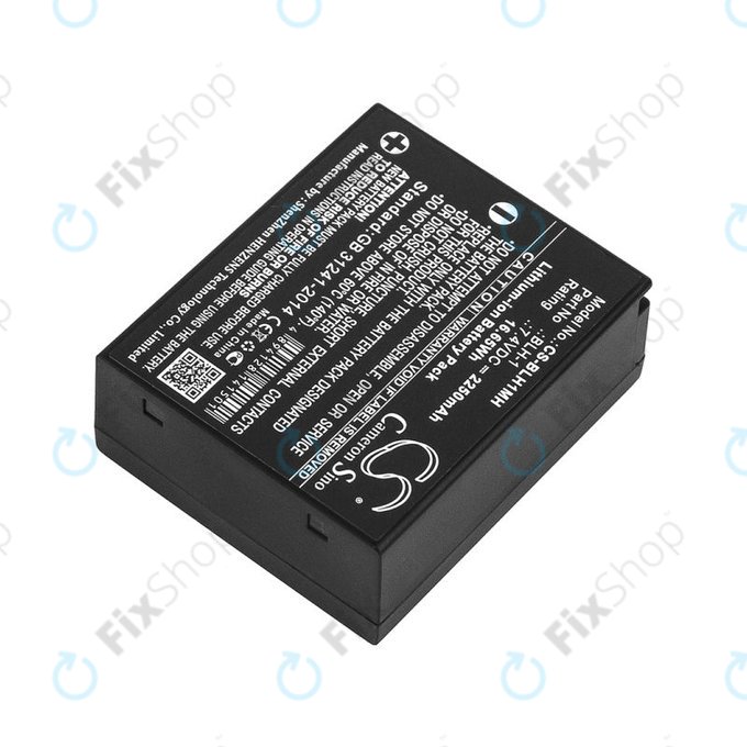 Baterie pro Olympus E-M1, 2250mAh, Li-Ion, 7.4V, BLH-1, HQ