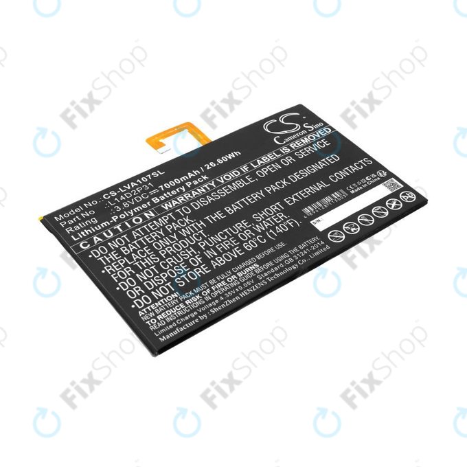 Baterie pro Lenovo Tab 2, Lenovo Tab 4, Lenovo TB2, 7000mAh, Li-Pol, 3.8V, L14D2P31, HQ