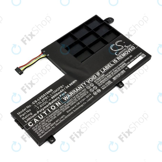 Baterie pro Lenovo Yoga 510 14, Yoga 510 15, 4600mAh, Li-Pol, 7.6V, L15L2PB1, HQ