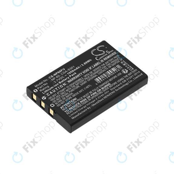 Baterie pro Agfa, HP Photosmart, Toshiba Camileo, 1050mAh, Li-Ion, 3.7V, NP-60, COMA-BP1, HQ