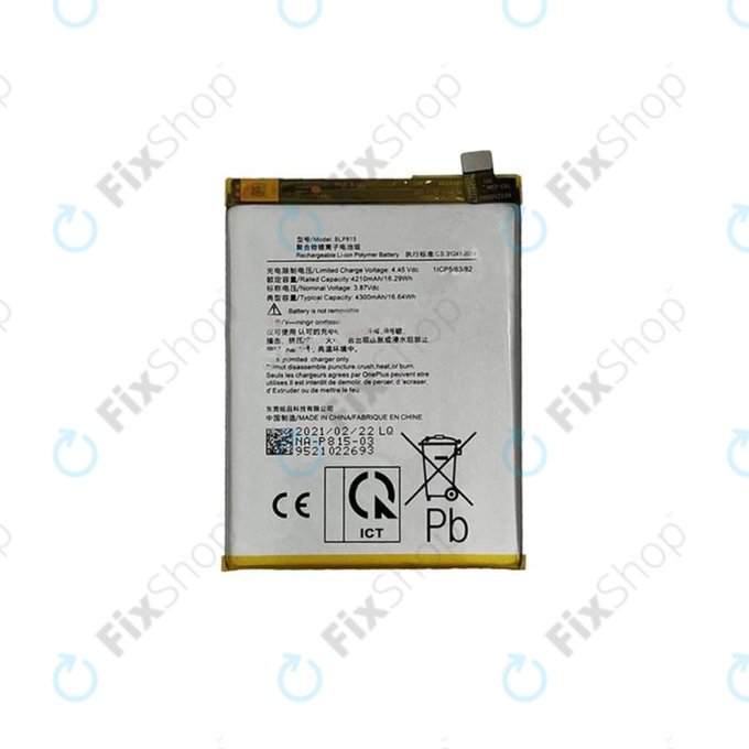 OnePlus Nord N10 5G - Baterie BLP815 4300mAh