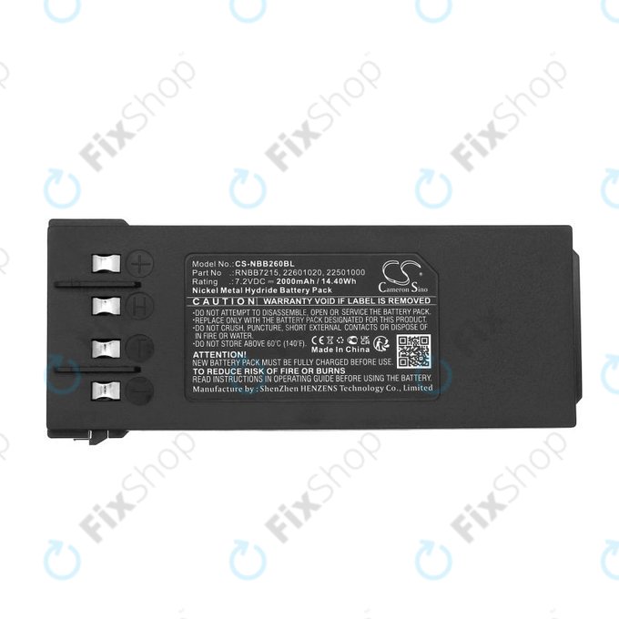 Baterie pro Hiab 077 Hiduo, 088CL, 095, 2000mAh, Ni-MH, 7.2V, RNBB7215, 2.250.1000, HQ