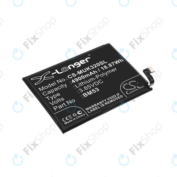 Baterie pro Xiaomi Mi 10T 5G M2007J3SY, 4900mAh, Li-Pol, 3.85 V, BM53, HQ