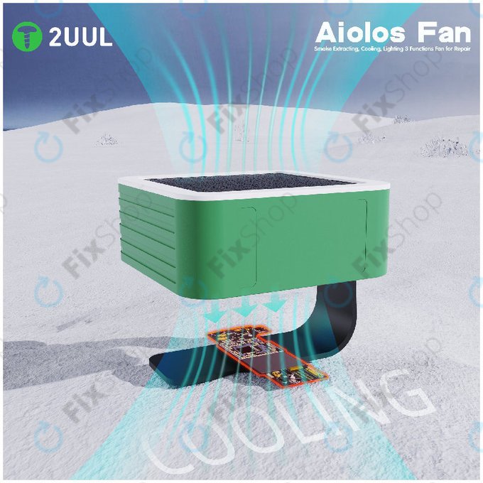 Odsavač kouře a ventilátor s LED osvětlením, 2UUL DA98