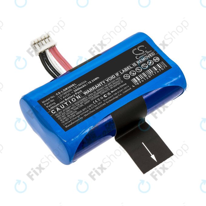 Baterie pro Ingenico Apos A8, 2600mAh, Li-Ion, 7.4V, LD18650D, HQ