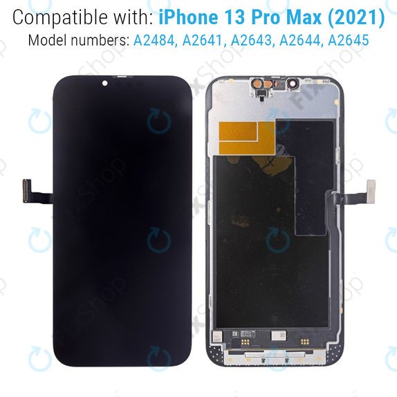 Displej pro iPhone 13 Pro Max, Dotykové sklo s rámem, Refurbished