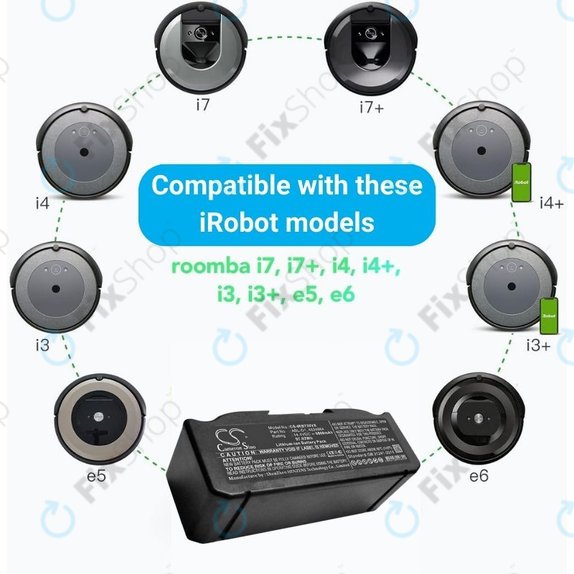 iRobot Roomba e-series, i-series - Baterie ABL-D1, 4624864, ABL-D2 Li-Ion 14.4V 6800mAh HQ