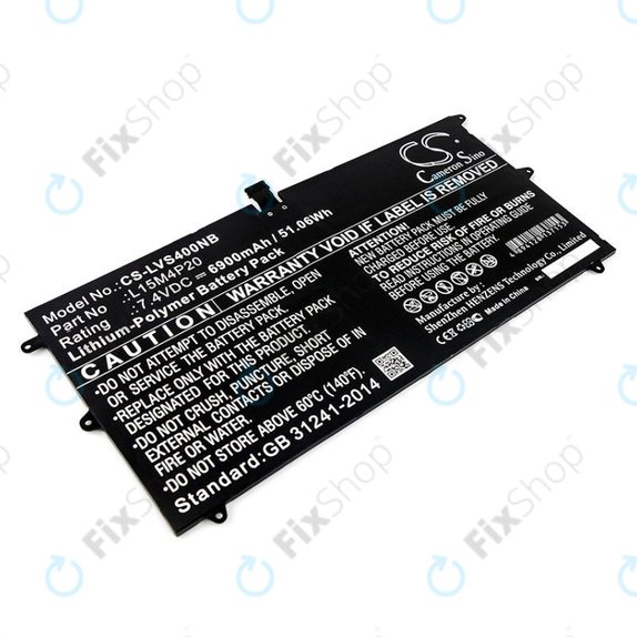 Baterie pro Lenovo Yoga 4S, 900S, 6900mAh, Li-Pol, 7.4V, L15M4P20, HQ