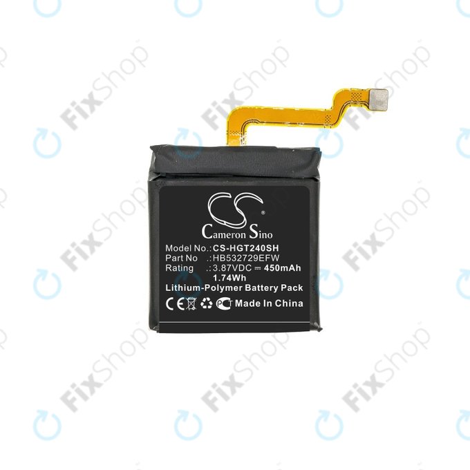 Baterie pro Huawei Watch 3, GT2 Pro, 450mAh, Li-Pol, 3.87 V, HB532729EFW, HQ