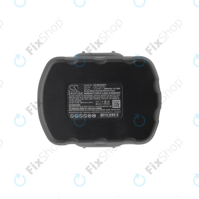 Baterie pro Bosch 13614, 3000mAh, Ni-MH, 14.4V, 2 607 335 264, HQ