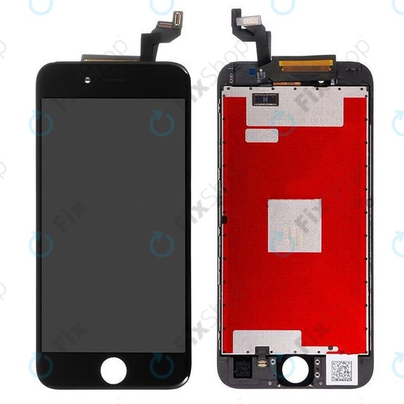 Displej pro iPhone 6S, Black, Dotykové sklo s rámem, Refurbished