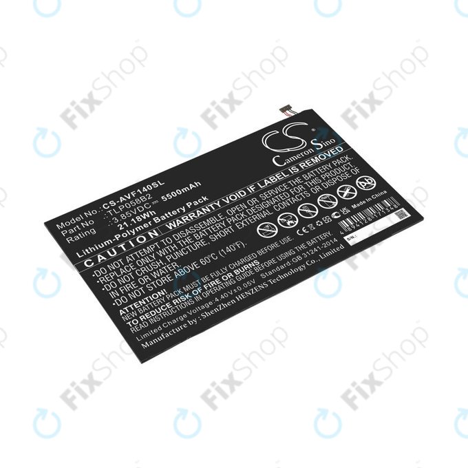 Baterie pro Vodafone Tab Prime 7, 5500mAh, Li-Pol, 3.85V, TLP058B2, HQ