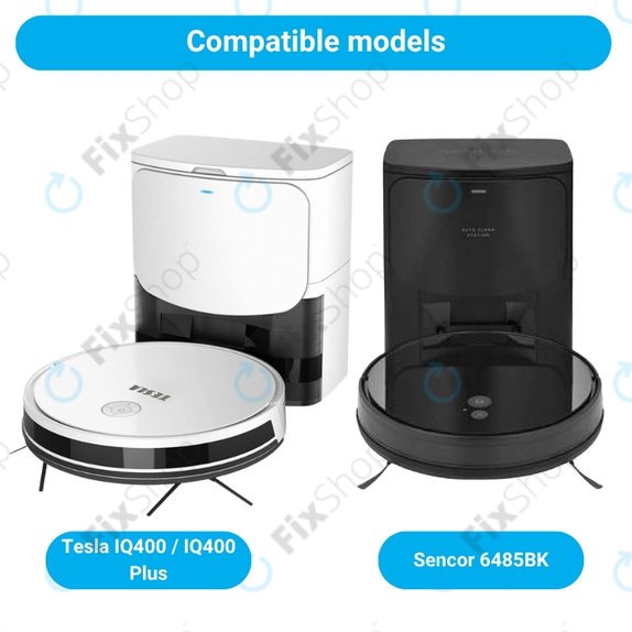 Sada náhradních dílů pro Tesla IQ400, IQ400 Plus, Sencor 6485BK (2x Hlavní kartáč, 4x Filtr, 8x Boční kartáč, 4x Mopovací útěrka, 4x Sáček na prach)