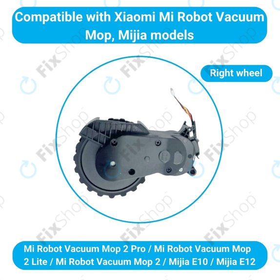 Xiaomi Mijia E10, E12, Mi Robot Vacuum Mop 2 Lite, 2 Pro - Kolo s Motorem (Pravé) (Černé)