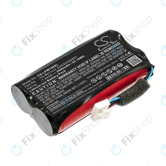 Baterie pro LG Music Flow P7, Xboom Go PK7, 3400mAh, Li-Ion, 7.4V, TD-Bb11LG, HQ