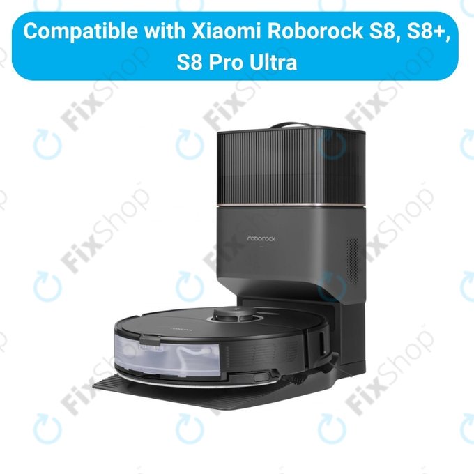Sada náhradních dílů pro Xiaomi Roborock S8, S8+, S8 Pro Ultra (1 pár hlavních kartáčů, 2x Filtr, 2x Boční kartáč – černý)