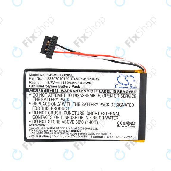 Baterie pro Mitac Mio C320, C520, C520t, C720, C810, BP-LX1320/11-B0001 SN, Li-Polymer, 3.7V, 1150mAh, HQ