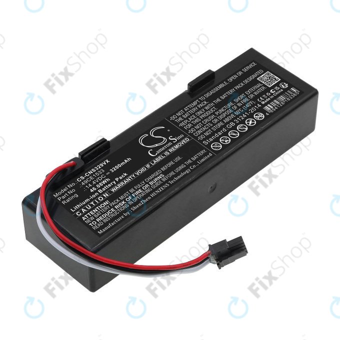 Baterie pro ETA Navaggio 2228, Cecotec Conga 3290, 3490, 3890, 3200mAh, Li-Ion, 14.4V, 49CE1533, HQ