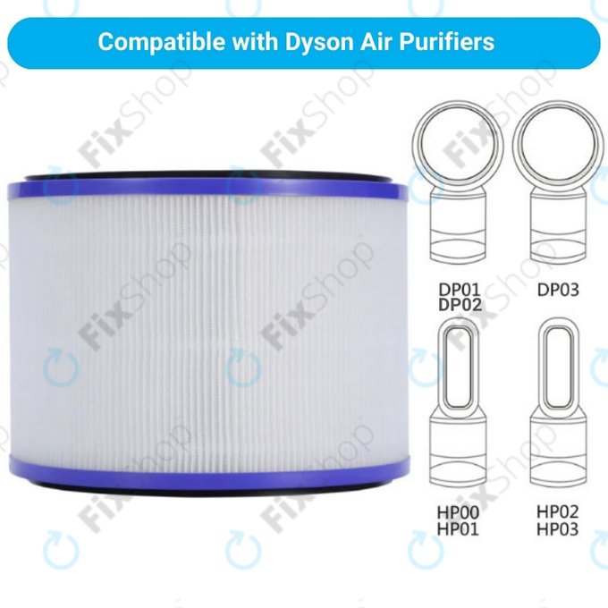 Dyson Pure Hot + Cool-series, Pure Cool Desk-series - HEPA filtr (Aktivní uhlí) (Purple)