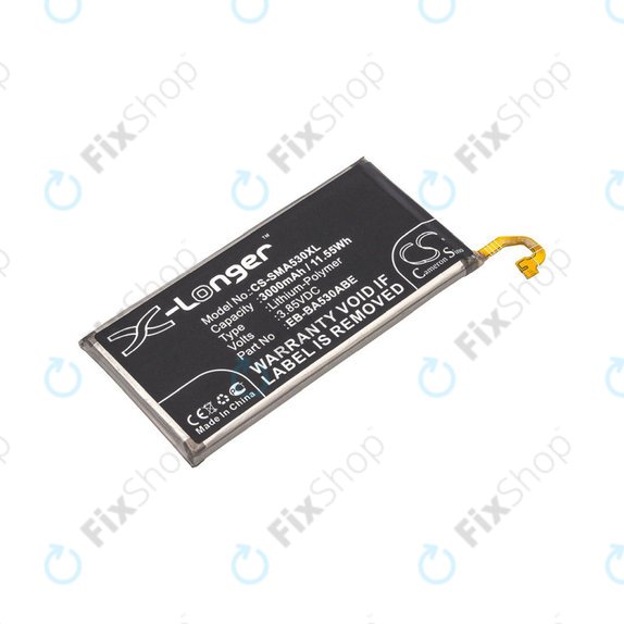 Baterie pro Samsung A8 A530F (2018), 3000mAh, Li-Pol, 3.85 V, EB-BA530ABE, HQ