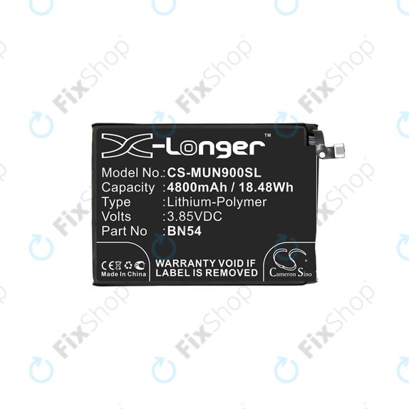 Baterie pro Xiaomi Redmi 9 M2004J19G, 4800mAh, Li-Pol, 3.85 V, BN54, HQ