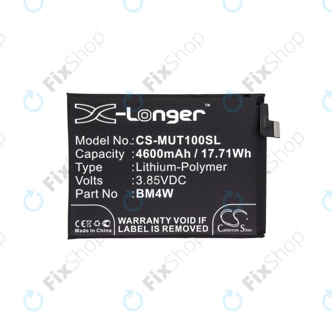 Baterie pro Xiaomi Mi 10T Lite 5G, 4600mAh, Li-Pol, 3.85 V, BM4W, HQ