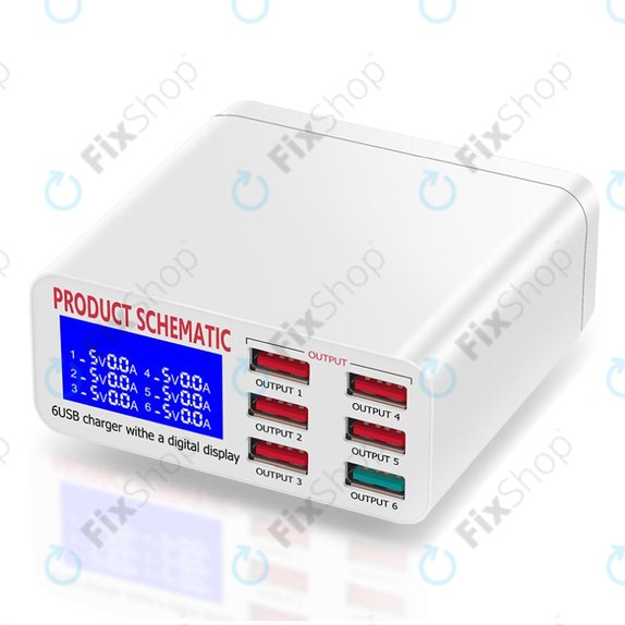 Product Schematic 896 - USB Servisní Nabíjecí Stanice s USB 3.0
