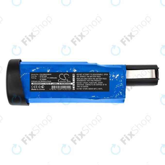 Baterie pro Shark WV200UK, WV200, WV201, WV205, WV220, Ion W1 Cord, 2500mAh, Li-Ion, 10.8V, XFBT200, HQ