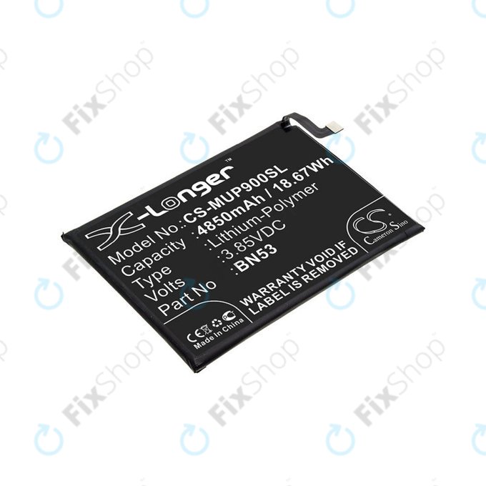 Baterie pro Xiaomi Redmi Note 9 Pro, 4850mAh, Li-Pol, 3.85 V, BN53, HQ
