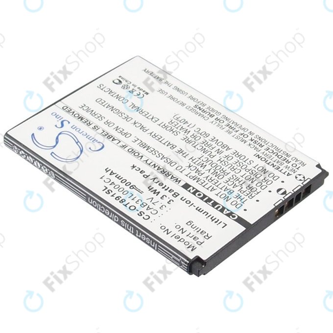 Baterie pro Alcatel One Touch, OT, TCL A, Vodafone, 900mAh, Li-ion, 3.7V, CAB31L0004C1, HQ