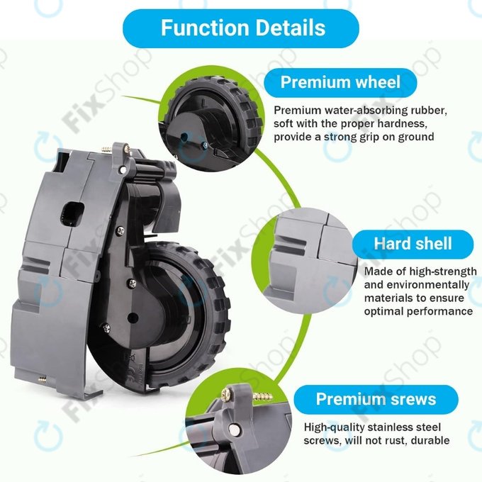 iRobot Roomba 500, 600, 700, 800, 900-series - Kolo s Motorem (Levé)