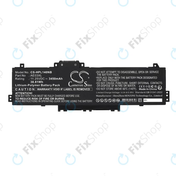 Baterie pro HP 14, 15, 3450mAh, Li-Pol, 11.25V, AE03XL, HQ