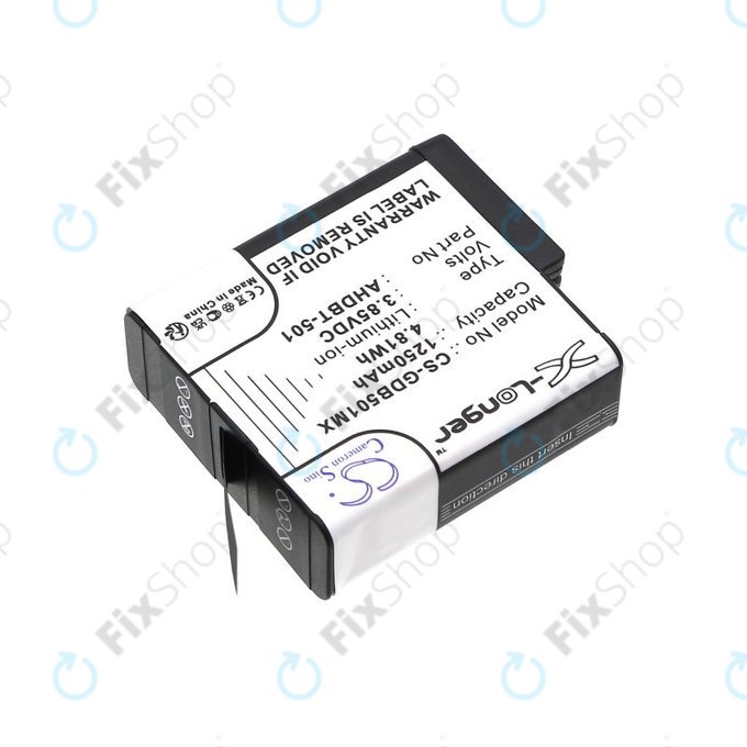 Baterie pro Gopro Hero 8, Hero 6, 1250mAh, Li-Ion, 3.85V, AHDBT-501, HQ