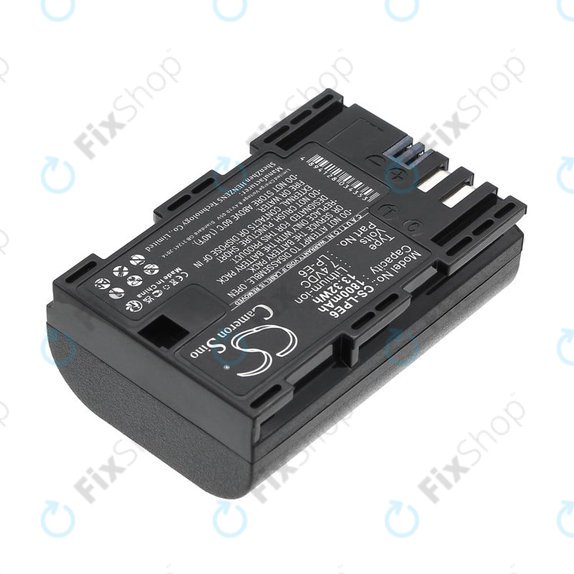 Baterie pro Canon EOS 60D, 5D Mk II, 7D, 1800mAh, Li-Ion, 7.4V, LP-E6, HQ